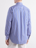 Paul Smith - Button-Down Collar Striped Cotton-Chambray Shirt - Blue