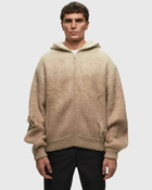 John Elliott Gradient Mohair Full Zip Brown - Mens - Hoodies/Zippers