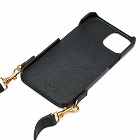 Versace Men's Medusa Head iPhone 13 Pro Strap Holder in Black/Gold