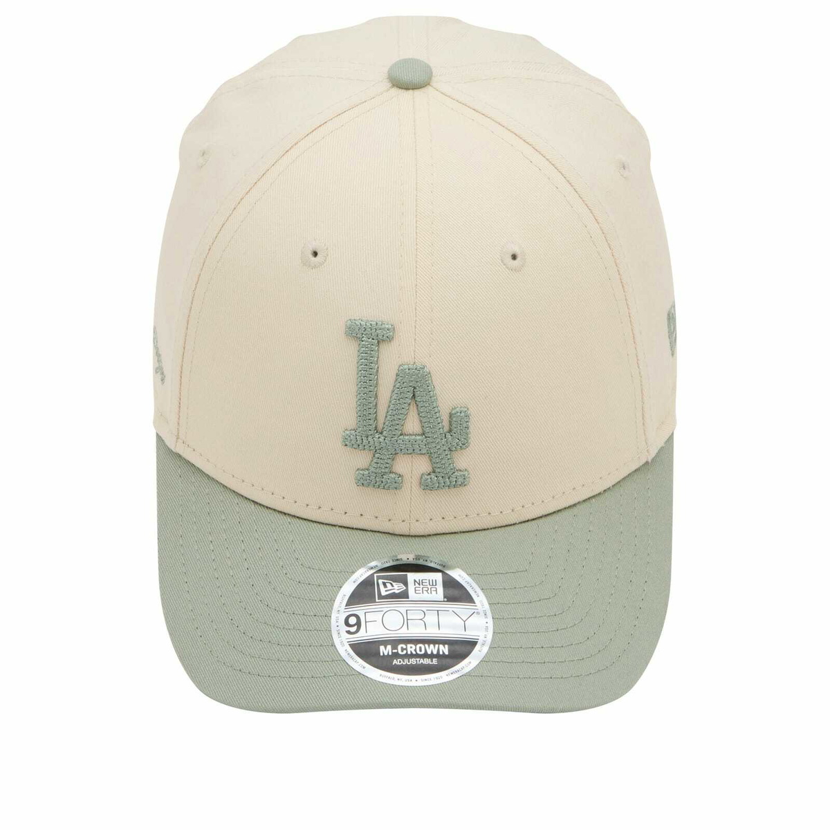 New Era LA Dodgers Side Script 9Forty Adjustable Cap in Green 