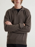 The Row - Leach Cashmere Polo Shirt - Brown