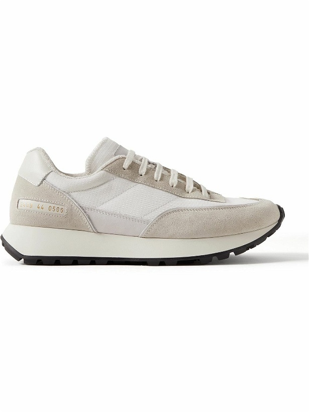 Photo: Common Projects - Track Classic Leather and Suede-Trimmed Ripstop Sneakers - White