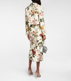 Oscar de la Renta Floral cotton-blend jacket