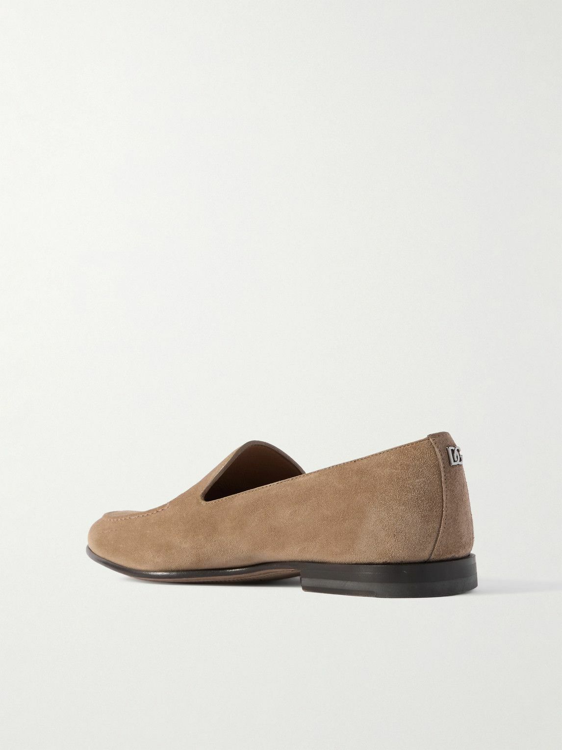 Dolce&Gabbana - Logo-Embellished Suede Loafers - Brown