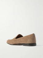 Dolce&Gabbana - Logo-Embellished Suede Loafers - Brown