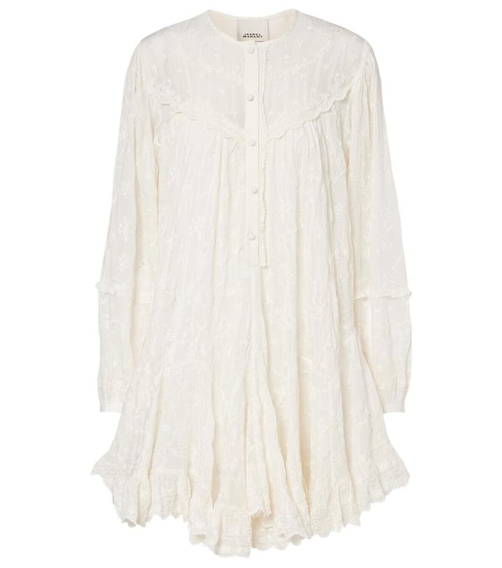 Photo: Isabel Marant Zame embroidered cotton and silk minidress