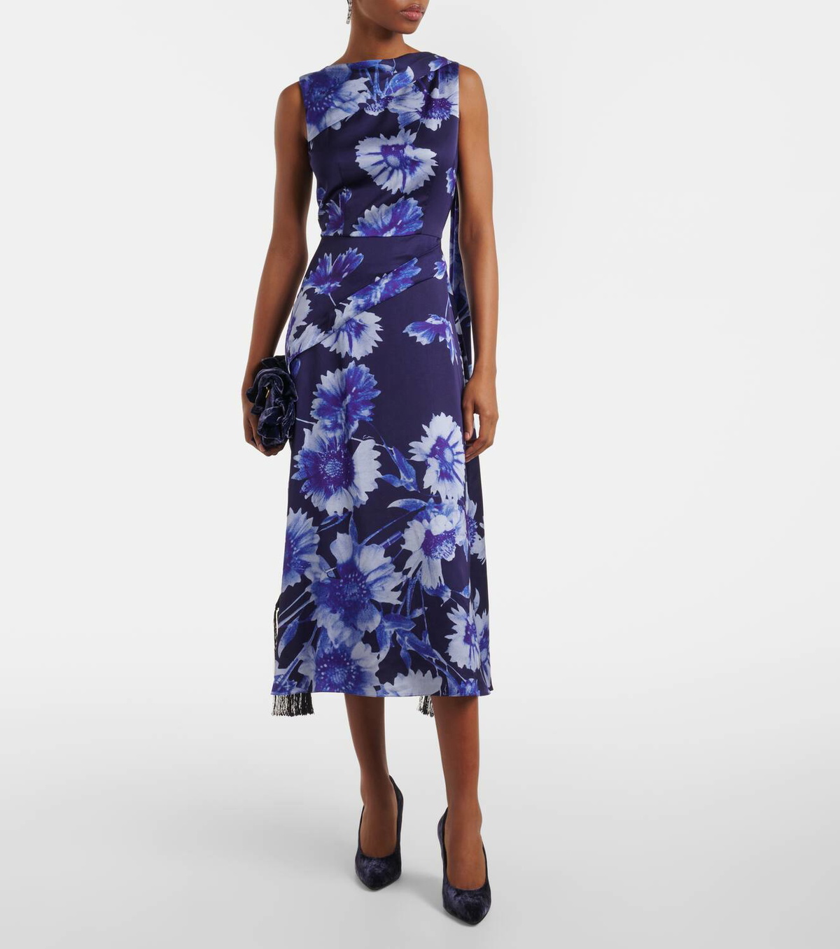 sachin and babi light blue dress Floral-appliqué cocktail dress in pink - Erdem