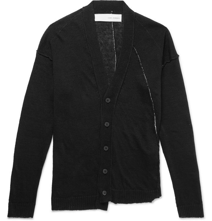 Photo: Isabel Benenato - Distressed Linen Cardigan - Black