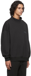 Essentials Black Mock Neck Sweatshirt