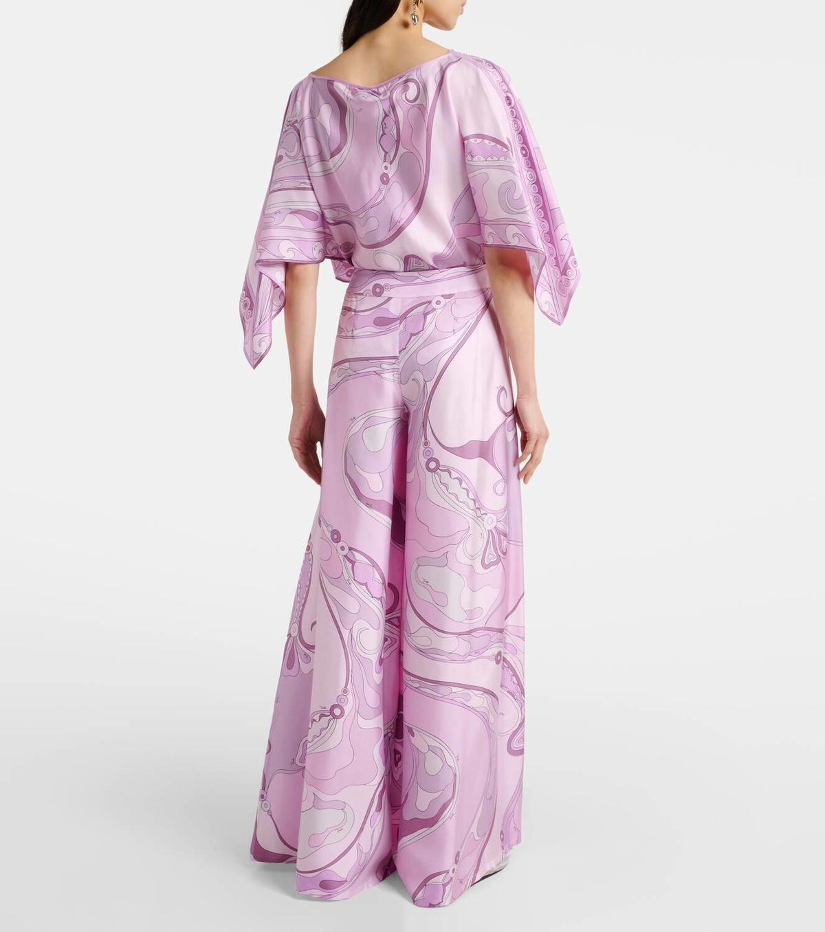Pucci Vivara silk twill wide-leg pants