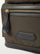 TOM FORD - Leather-Trimmed Recycled-Nylon Backpack