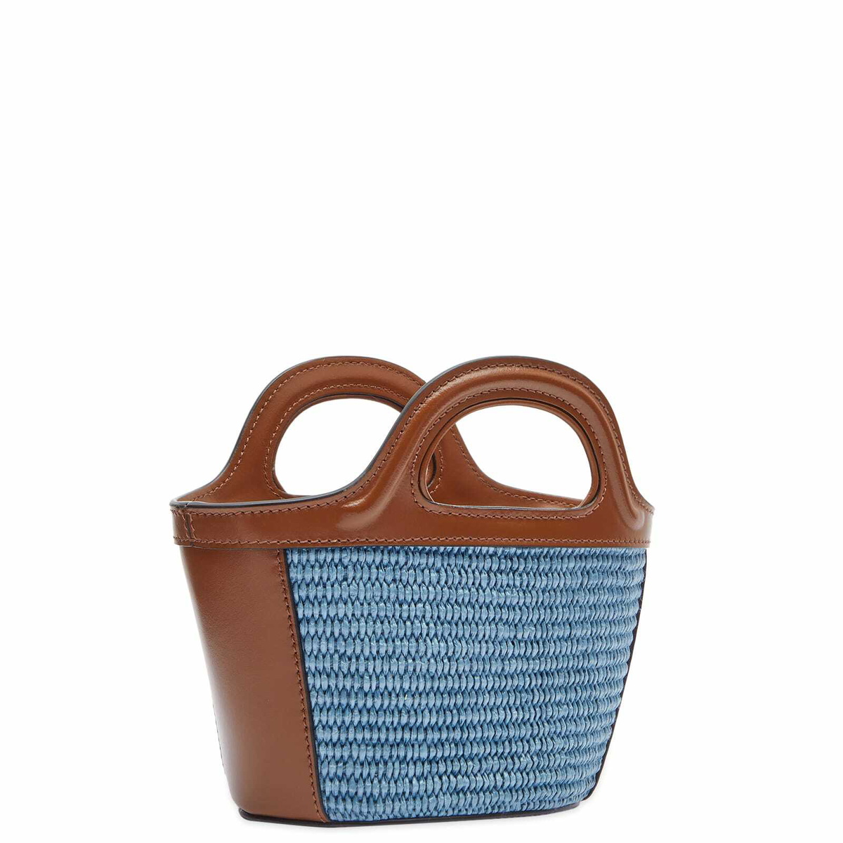 【関税込み】marni Tropicalia Micro' handbag Tropicalia Micro Bag in ivory leather and raffia-effect