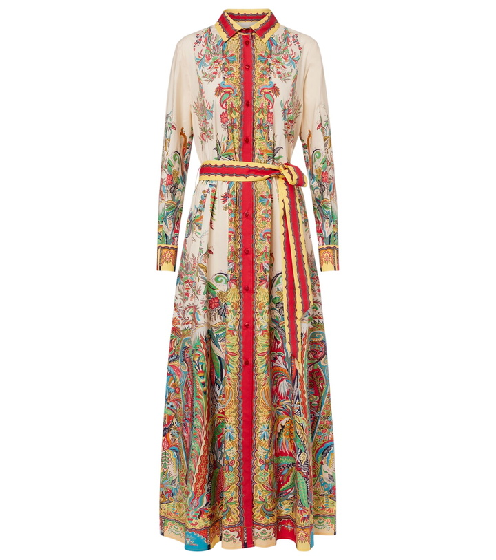 Photo: Etro Paisley belted cotton shirt dress