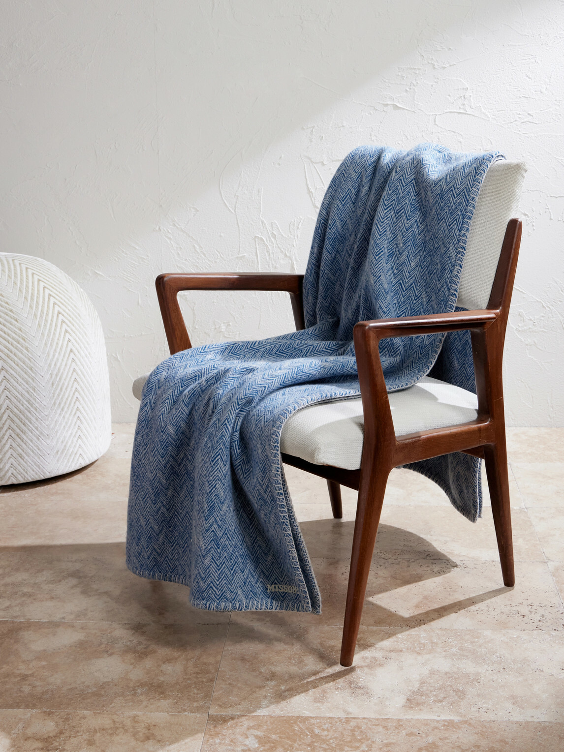 Missoni Home - Camelia Striped Wool and Cashmere-Blend Throw - Blue