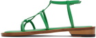 LOW CLASSIC Green Middle Strap Sandals