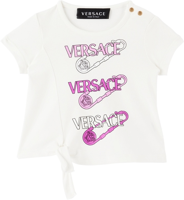 Photo: Versace Baby White Safety Pin T-Shirt