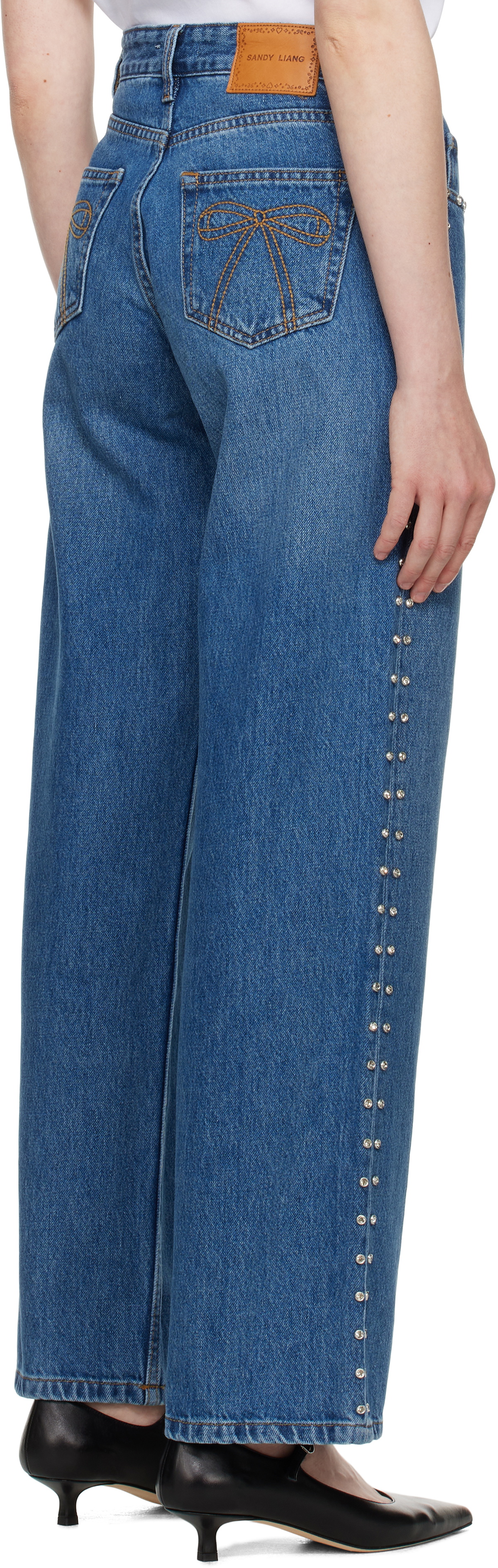 Sandy Liang Blue Updo Jeans