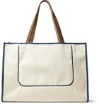 Connolly - Leather-Trimmed Canvas Tote Bag - Neutrals