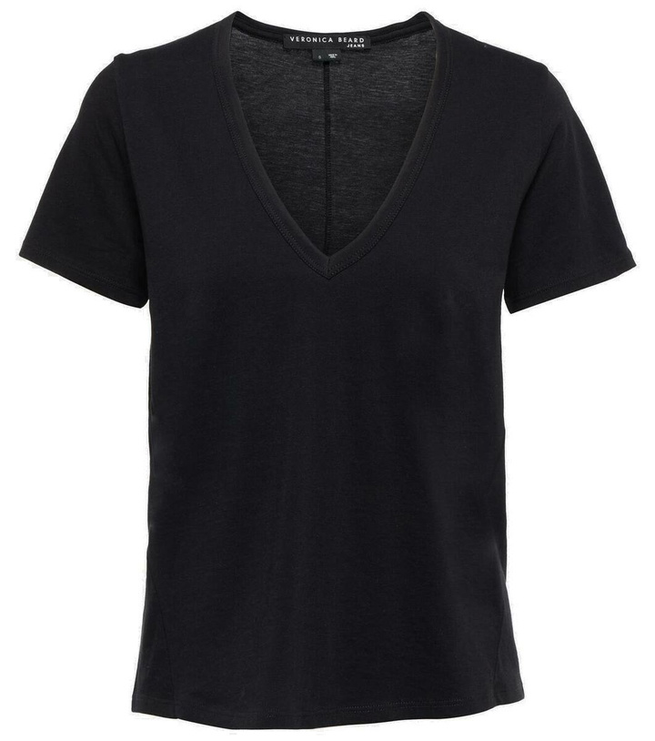 Photo: Veronica Beard Cindy V-neck cotton T-shirt