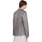 Thom Browne Grey Down 4-Bar Quilted Shirt Jacket