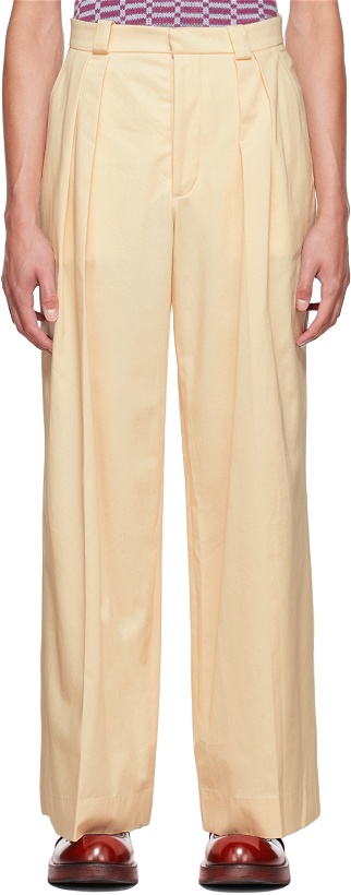 Photo: King & Tuckfield Off-White Wide Leg Trousers