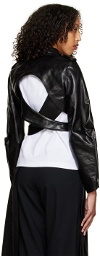 Noir Kei Ninomiya Black Wraparound Belt Jacket