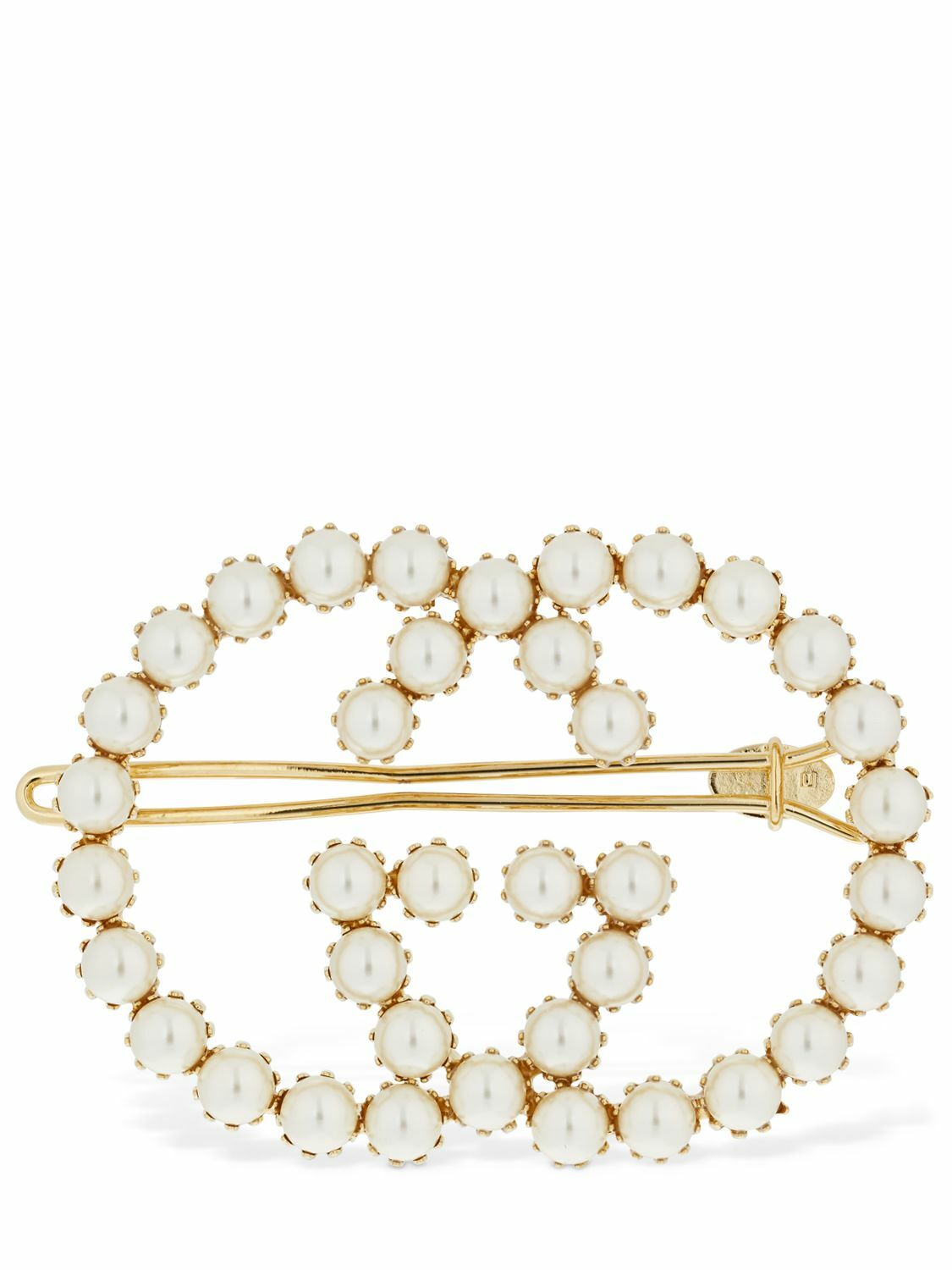 GUCCI ヘアピン パール GUCCI - Interlocking G Faux Pearl Hair Clip Gucci