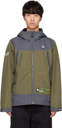 AAPE by A Bathing Ape Green & Gray Hooded Jacket