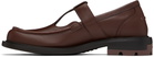 both Brown Re:Re T-Bar Mary Jane Loafers