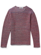 Inis Meáin - Striped Linen Sweater - Red