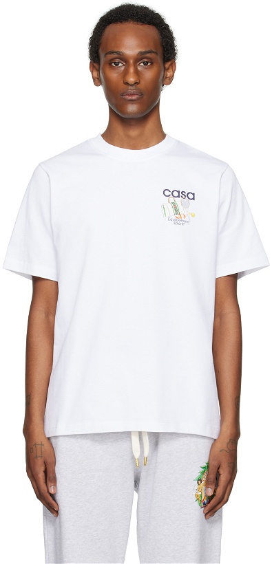 Photo: Casablanca White 'Equipement Sportif' T-Shirt