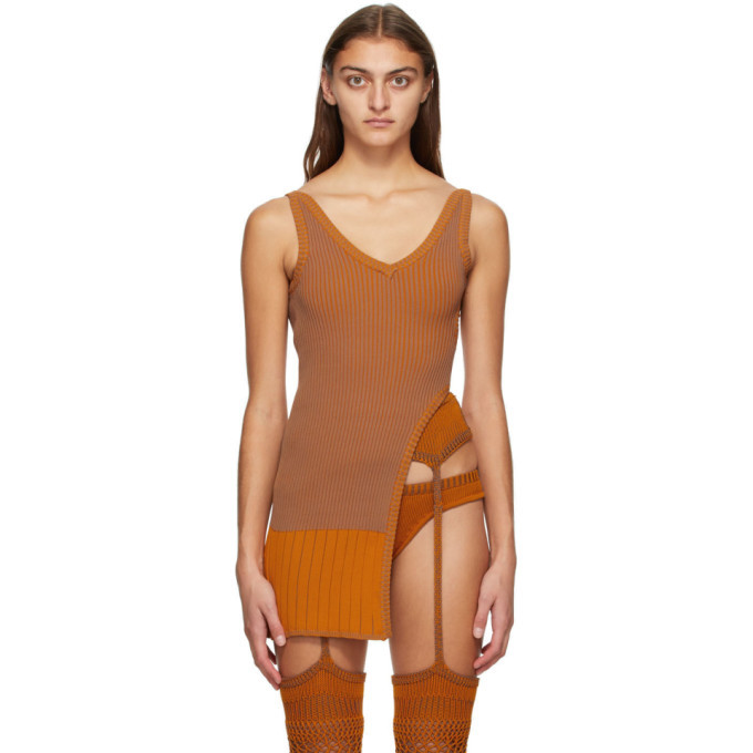 Photo: ISA BOULDER Orange Knit Desert Tank Top