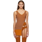 ISA BOULDER Orange Knit Desert Tank Top