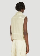 Utility Sleeveless Jacket in Beige