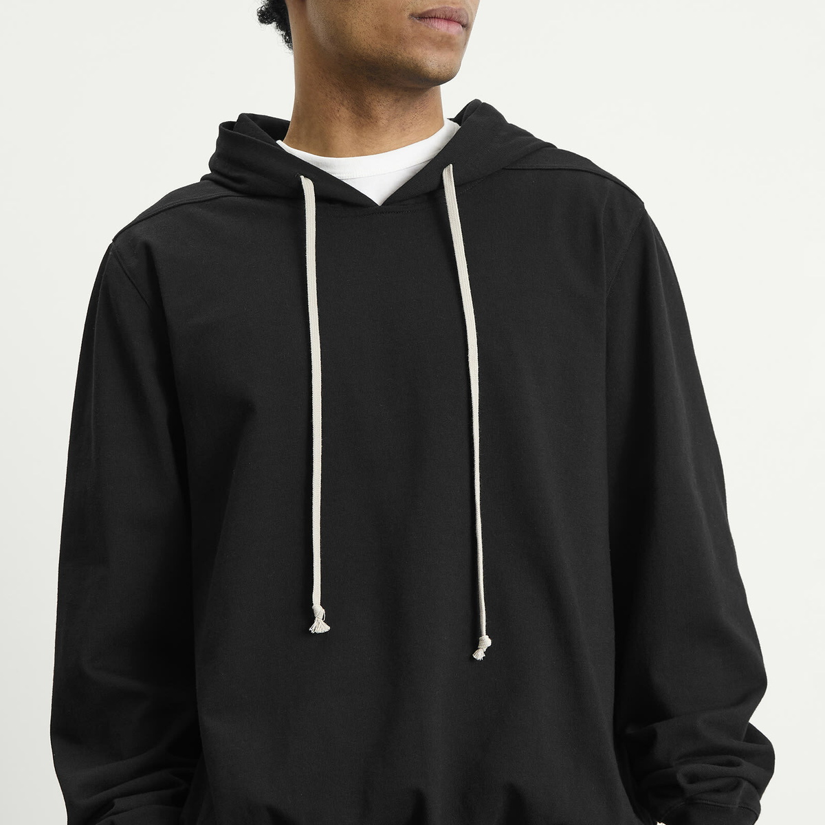 Rick Owens Men's Temple of Love Jersey Hoodie in Black