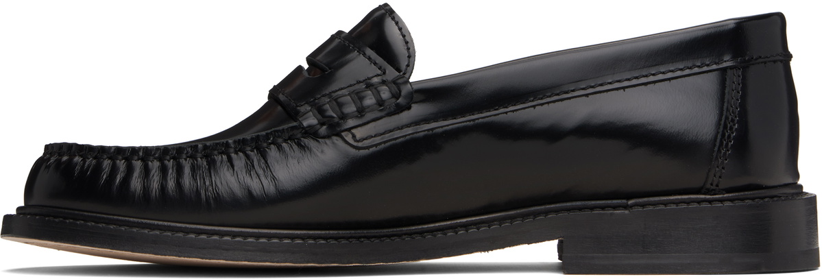 VINNY’s Black Leather 'Yardee' Loafers