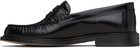VINNY’s Black Leather 'Yardee' Loafers