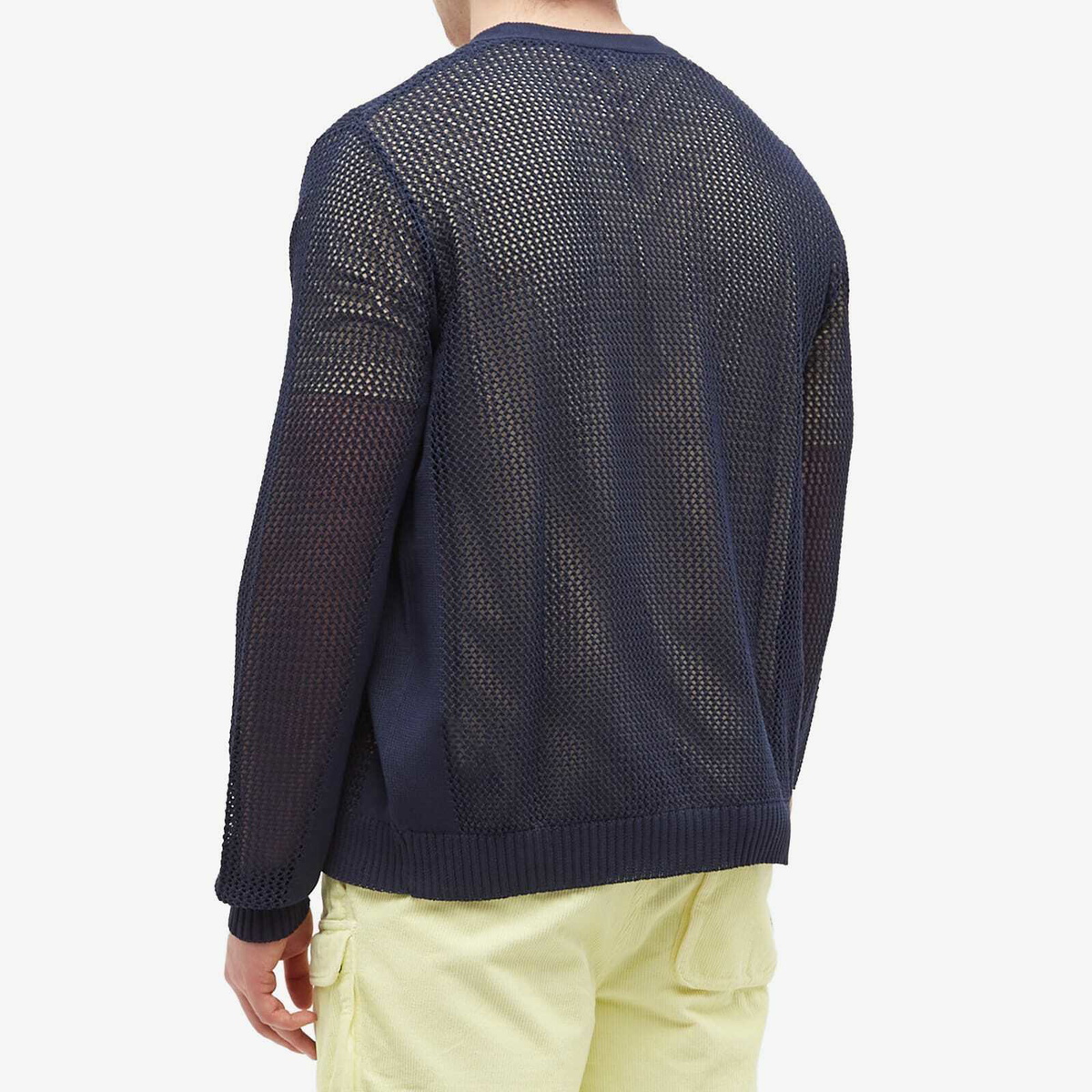 Magic Castles Men's Mesh Cardigan in Blue