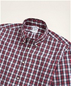 Brooks Brothers Men's Regent Regular-Fit Original Broadcloth Sport Shirt, Tartan | Red