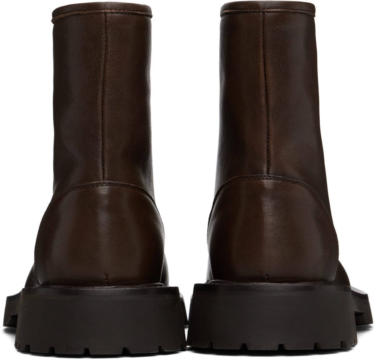 Legres Brown Zipper Boots