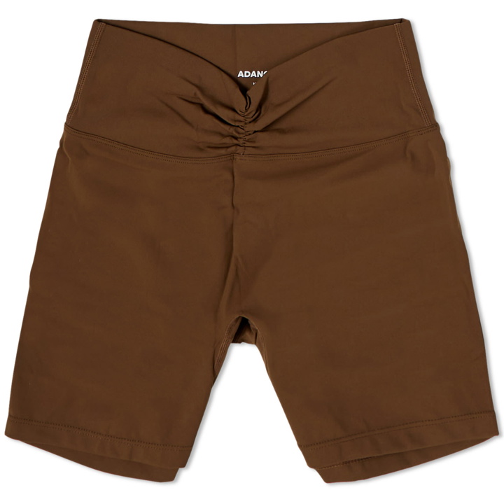 Photo: Adanola Women's Ultimate Ruched Crop Shorts in Chocolate Brown