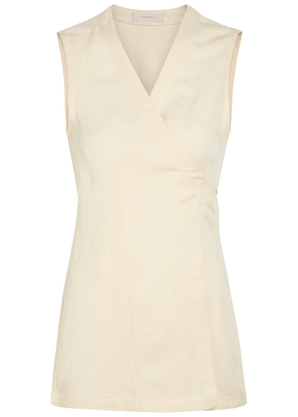 Photo: Faithfull The Brand Khai Wrap Woven top White