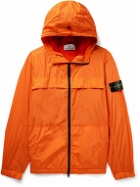Stone Island - Logo-Appliquéd Crinkle Reps Nylon Hooded Jacket - Orange