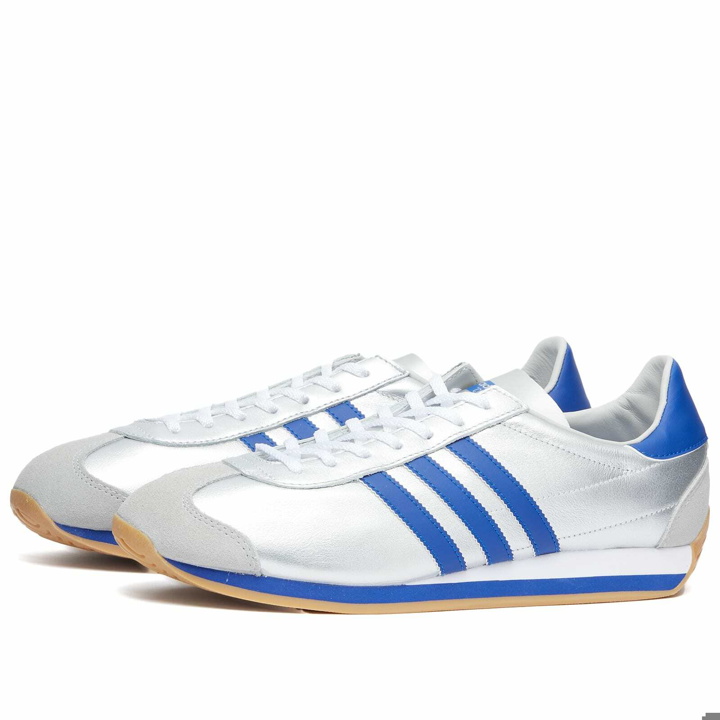 Photo: Adidas Men's Country OG Sneakers in Silver/Blue/White