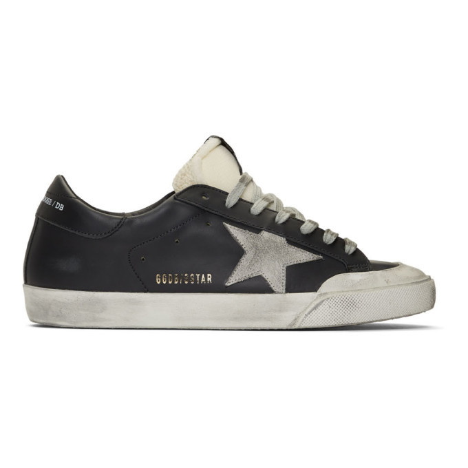 Photo: Golden Goose Black and Grey Superstar Sneakers