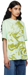 Jil Sander Green Printed T-Shirt