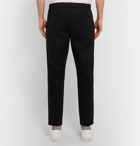 Club Monaco - Black Slim-Fit Pleated Cotton-Twill Trousers - Black