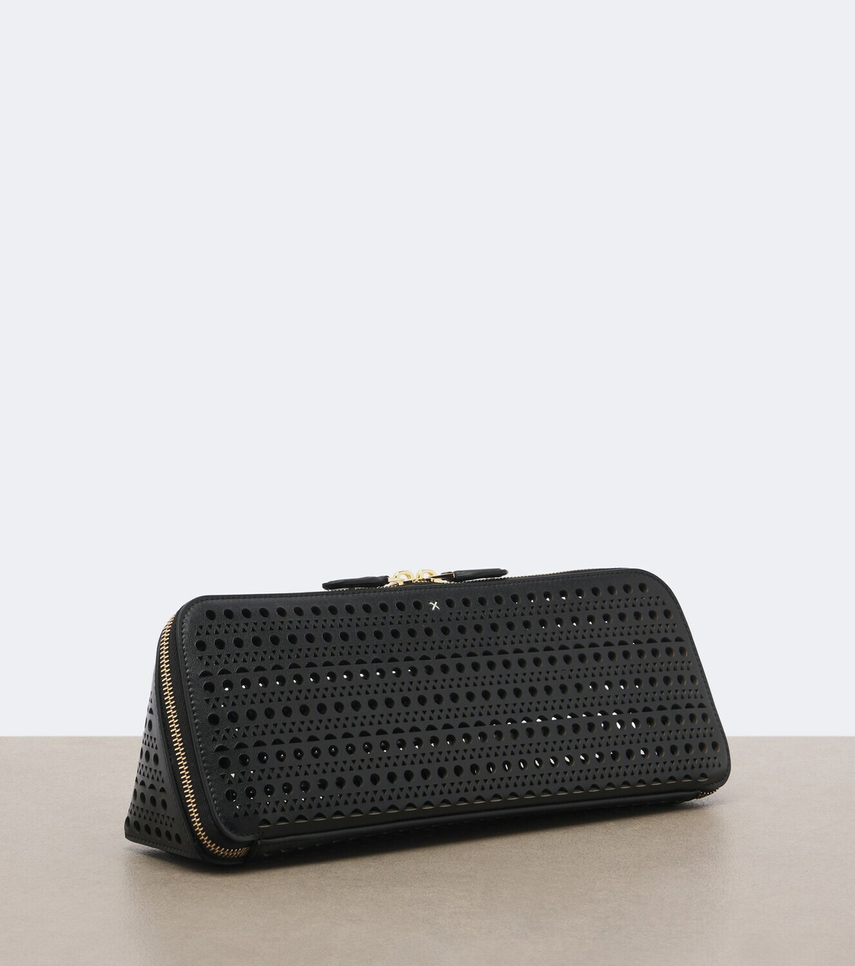 Alaïa Delta Vienne leather clutch