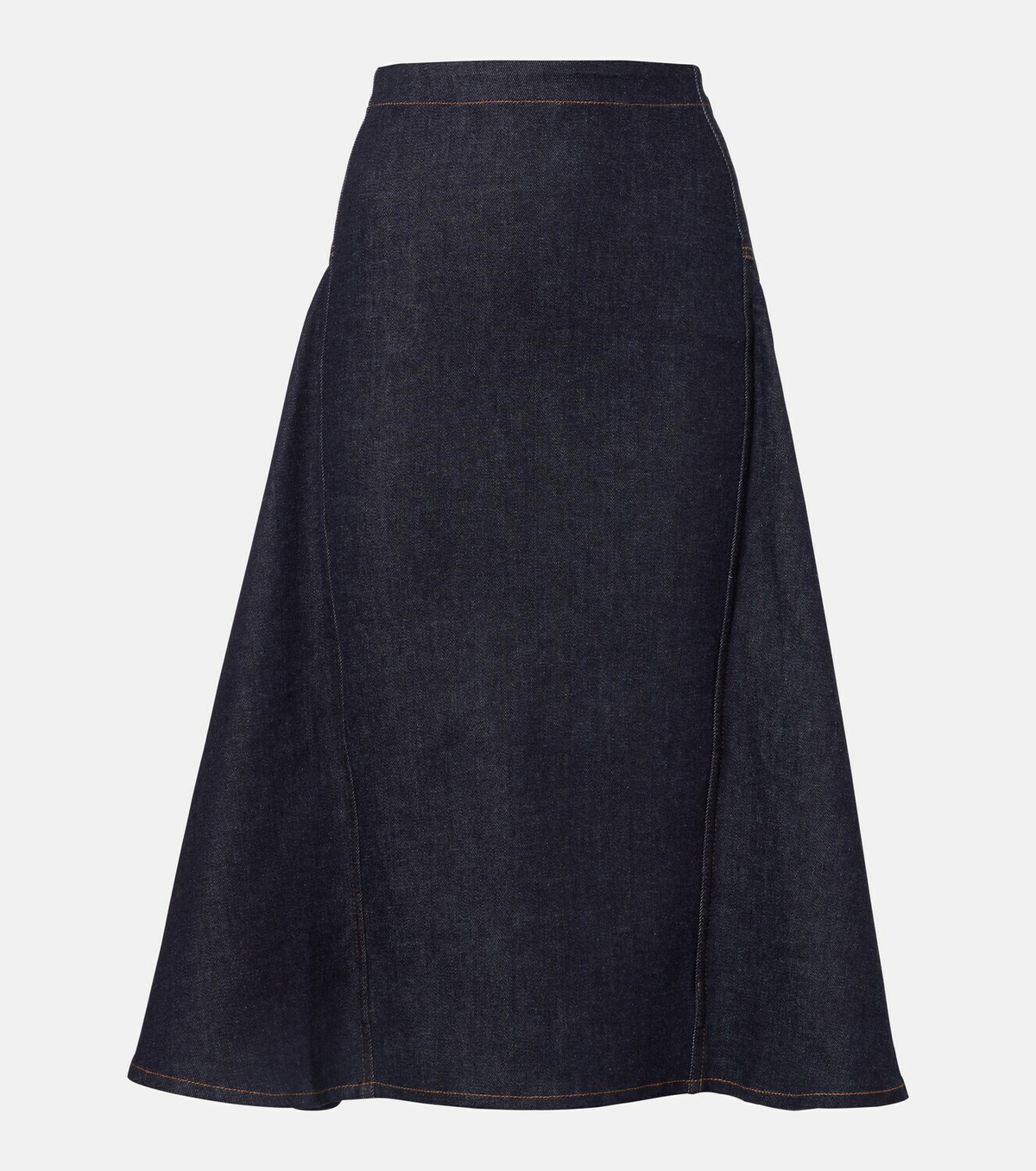 Jacquemus Lavoir de-Nîmes godet denim midi skirt