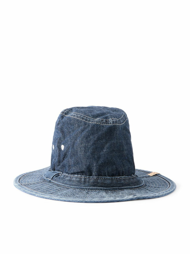 Photo: Visvim - Buckley Logo-Appliqued Denim Fedora - Blue
